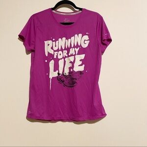 𝅺nike Drifit Graphic Tee Fuchsia Pink